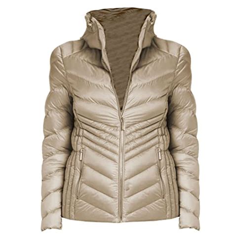 michael kors winterjacke damen beige|michael kors winter coats.